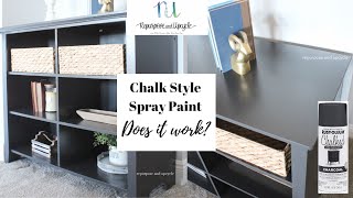 DIY Chalky spray paint bookcase makeover and how to use chalk style spray paint [upl. by Umberto755]