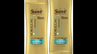 PRODUCT REVIEW Suave Moroccan Infusion Argan Oil Shampoo amp Conditioner [upl. by Corsiglia]