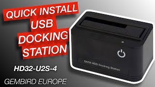 Unboxing  Quick Install USB Docking Station Gembird HD32U2S4 [upl. by Nathaniel376]