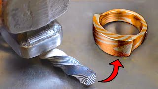 Forging A Unique Silver And Copper Ring Mokumegane Ring From Scratch  HyperMetal Workshop [upl. by Apfelstadt170]