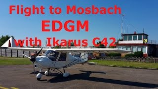 ✈ Flight to Mosbach EDGM with Comco Ikarus C42B [upl. by Ingvar]