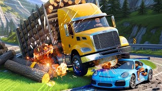 Cars and Mack Truck Crashes🚘vs🚚 Dangerous Accident BeamNGDrive [upl. by Ainelec]