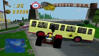 Springfield Dam as Groundskeeper Willie The Simpsons Road Rage PS2 [upl. by Onitnatsnoc]