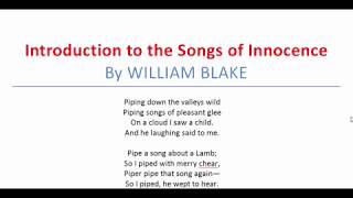 Introduction to the Songs of Innocence By WILLIAM BLAKE  অনার্স ২য় বর্ষ বাংলা  Romantic Poetry [upl. by Alakim117]