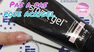 Pas à pas pose ongle en acrygel  les bases  Ef exclusive Smart gel [upl. by Sewoll]