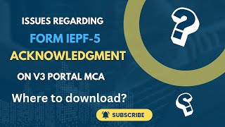 Acknowledgement of IEPF5 form on V3 portal How to track Acknowledgement of IEPF5 On V3 portal [upl. by Barboza]