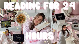 attempting to read for 24 hours STRAIGHT 📖🎀⏱🍣😴 spoiler free reading vlog [upl. by Reynolds441]