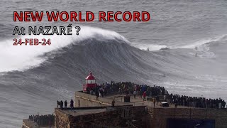 NAZARÉ  PORTUGAL A BATTLE FOR THE WORLD RECORD surf nazaresurf worldrecord [upl. by Cavanagh]