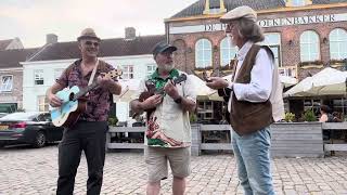 Ukuleletrio The D’Ukes  Bei mir bist du shön ukulele cover  Heusden vesting NoordBrabant [upl. by Aldus]