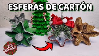 ESFERAS de CARTÓN 🎄✨ ▶ Como Hacer una Esfera Navideña 🔴  como hacer esferas de carton para navidad [upl. by Clotilda14]