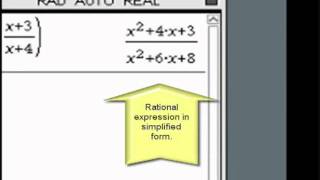 TINspire MiniTutorial Multiplying Rational Expressions CAS [upl. by Tamera145]