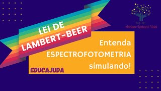 ESPECTROFOTOMETRIA e LEI DE LAMBERTBEER Absorbância X concentração da solução [upl. by Suchta443]