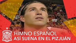 Así suena el himno español con la Selección en Sevilla [upl. by Mendelson]