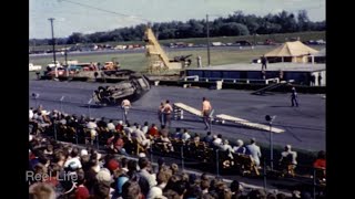 1956 Jack Kochmans Hell Drivers show unidentified race track Massachusetts USA [upl. by Noskcire]