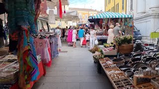 Thursday Market In Lonato Del Garda Lago Di Garda 4K [upl. by Wendt]