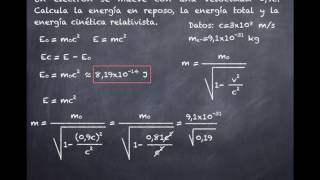 Determinación de la energia en reposo total y cinética relativista REL161B [upl. by Sosthenna]