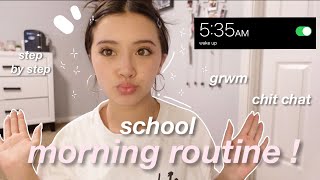 grwm SCHOOL MORNING ROUTINE🕔9th grade freshman [upl. by Akenna44]