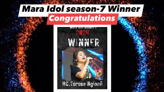 HCTerese Mara idol season7 2024 winner [upl. by Ellek]