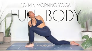 10 Min Morning Yoga Full Body Stretch DAY 1 [upl. by Aratihc]