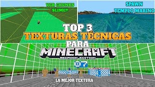 ESTÁS SON LAS 3 MEJORES TEXTURAS PARA MINECRAFT BEDROCK 120 PARA TU SURVIVAL TÉCNICO [upl. by Quigley793]