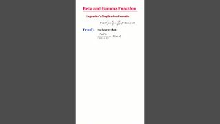 Beta and gamma function legendre s Duplication formula part1mathematics maths engineeringbsc [upl. by Leyes]