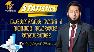 2022 Statistics Online Classes  BCOMADC Part 1  Live Classes [upl. by Adnale]