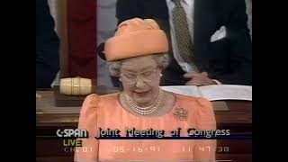 Queen Elizabeth II Address to Congress 1991 [upl. by Enitnelav]