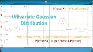 Univariate Gaussian Distribution  intuition of the discriminant function E4 [upl. by Bart632]