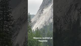 Crazy rockfall at Yosemite over curry village [upl. by Potts593]