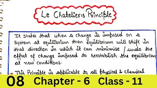 Le Chateliers Principle  Equilibrium [upl. by Acissaj]