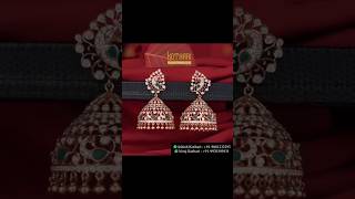 South Indian Close Setting Look in Open Setting Peacock Design Diamond Jhumki  KothariJewelryUSA [upl. by Pellet]