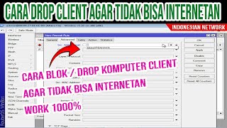 INI DIA FIREWALL CARA BLOK ATAU DROP KOMPUTER CLIENT AGAR TIDAK BISA INTERNETAN [upl. by Nosidam]