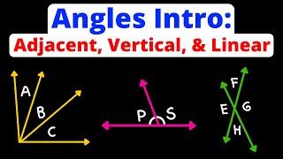 Intro to Adjacent Angles Vertical Angles amp Linear Pairs  Geometry  Eat Pi [upl. by Latricia]