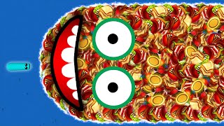 WORMSZONEIO 001 BIGGEST SLITHER SNAKE TOP 01  Epic Worms Zone Best Gameplay 20 [upl. by Ij602]