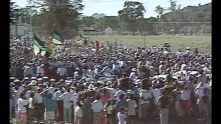 Mandela walking out of prison with Winnie [upl. by Ahcsatan637]