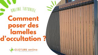 Comment installer des lamelles doccultation en composite [upl. by Urson]