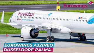 TRIP REPORT  BRAND NEW A321neo to Mallorca  Dusseldorf to Palma  Eurowings Airbus A321neo [upl. by Yehudit]