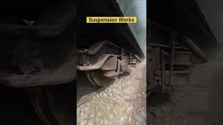 How wheel suspension jumps and works railway bogie wheels dumper Shockwave shorts shortvideo [upl. by Launam]