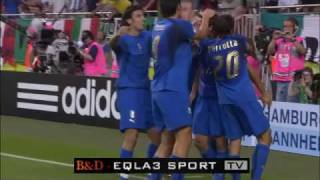 World Cup 2006  ITALY 11 UNITED STATES  Gilardino Goal [upl. by Ainoek]