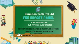 Fee Report Panel of Simption School Management Software  School software  School ERP [upl. by Rockey]