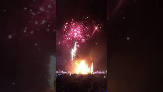 Burning Man Moment of Massive Fireworks as Man Burns 2024 [upl. by Celie]