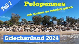 Vlog7 Griechenland mit dem Wohnmobil Peloponnes  Hafen von Kilini  Rollertouren Traumstrand usw [upl. by Nuj557]