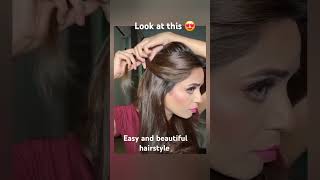 Easy and beautiful hairstyle hairstyles tutorial hairstylist  trending ytshorts sneakpeak [upl. by Eanej243]