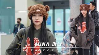 241114 미나 mina ミナ TWICE트와이스 부쉐론 행사 마치고 입국 arrival 4K [upl. by Nomolos]