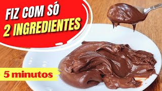 Só 2 INGREDIENTES e 5 MIN Brigadeiro de Colher SEM AÇÚCAR E MANTEIGA  Fácil Rápido e Delicioso [upl. by Yditsahc911]