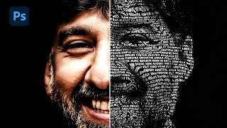 How to Create Text portrait Effect in Photoshop [upl. by Annabelle584]