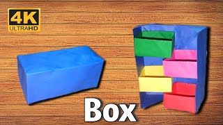 How To Make Paper Box  Making Paper Opening Box  Diy Paper Stepper Box [upl. by Rramaj229]