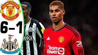 Manchester United vs Newcastle 61  All Goals and Highlights  2024 🔥 RASHFORD [upl. by Ellyn132]