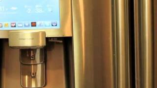 Samsung Smart Fridge 8quot Touchscreen Wifi w Pandora Twitter Epicurious Google Calendar Photos [upl. by Nulubez881]