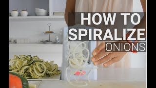 How to Spiralize Onions  with the WonderEsque Spiral Slicer [upl. by Harwill]